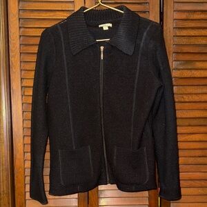 Croft & Barrow Wool Zip-Up Sweater Jacket